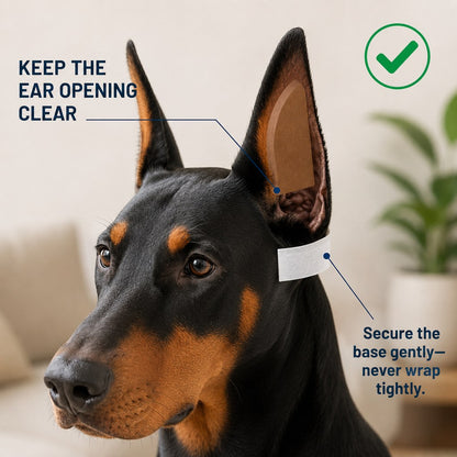 At-Home Dog Ear Posting Support Patch Kit - Low-Profile Adhesive Support Without Separate Liquid Glue