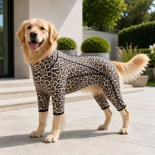 Four-Leg Full-Body Dog Jumpsuit for Home & Outdoor Wear – Helps Contain Loose Fur & Everyday Dirt
