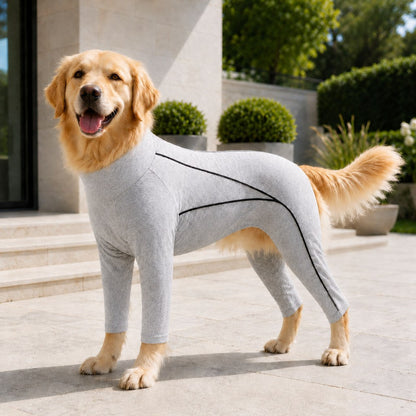 Four-Leg Full-Body Dog Jumpsuit for Home & Outdoor Wear – Helps Contain Loose Fur & Everyday Dirt