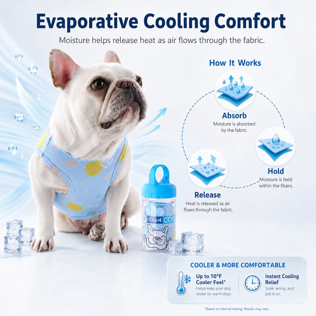 French Bulldog Cooling Vest for Hot Summer Walks