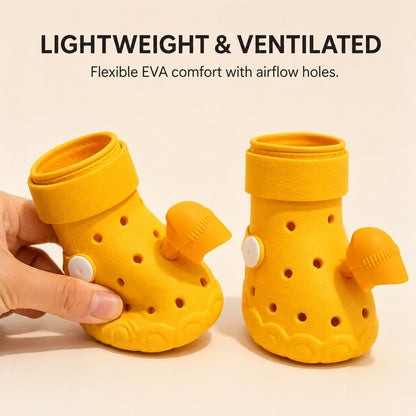 Step-Activated RGB Light-Up Dog Boots for Night Walks – Low-Light Visibility & Lightweight EVA Paw Coverage