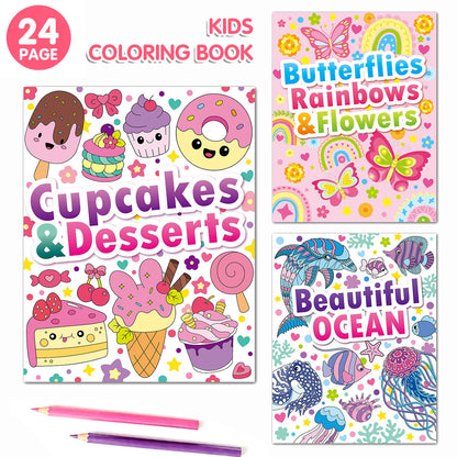 Butterfly & Rainbow Coloring Book for Kids Ages 3–6