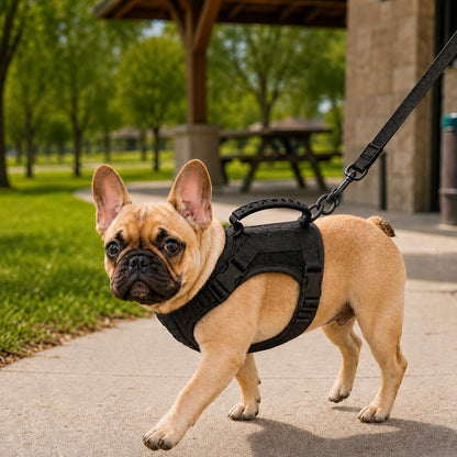 Mini Tactical Pet Harness Vest for Cats & Small Dogs - Outdoor Walking Harness with Handle to Reduce Neck Pulling