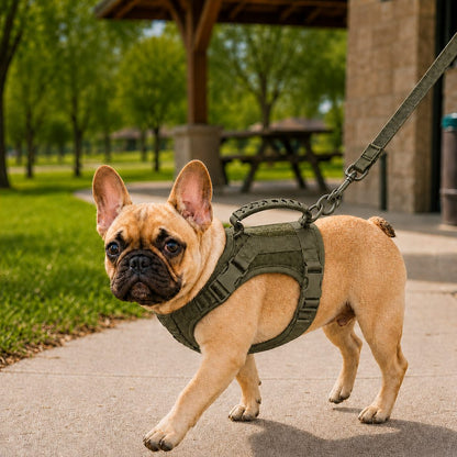Mini Tactical Pet Harness Vest for Cats & Small Dogs - Outdoor Walking Harness with Handle to Reduce Neck Pulling