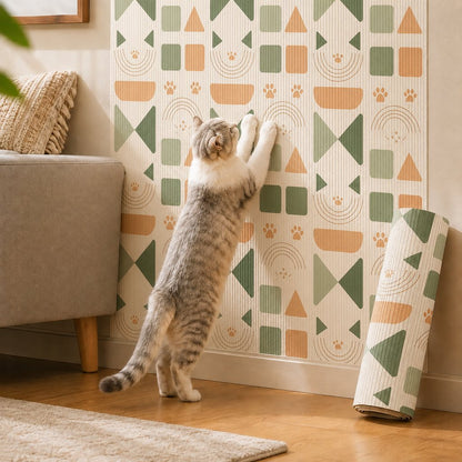 Self-Adhesive Cat Scratch Mat for Wall & Furniture Protection – Cuttable Cat Scratching Pad for Sofa, Door, Bedside & Home Surfaces
