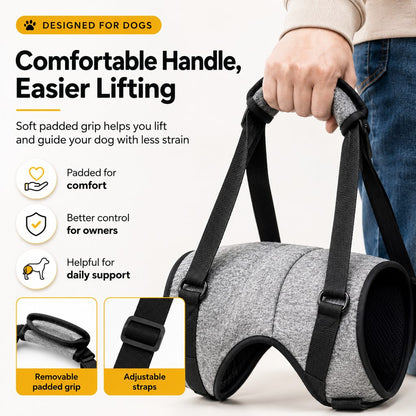 Dog Rear Support Harness for Stairs, Walks & Car Rides - Mobility Lift Sling for Senior Dogs with Weak Hind Legs
