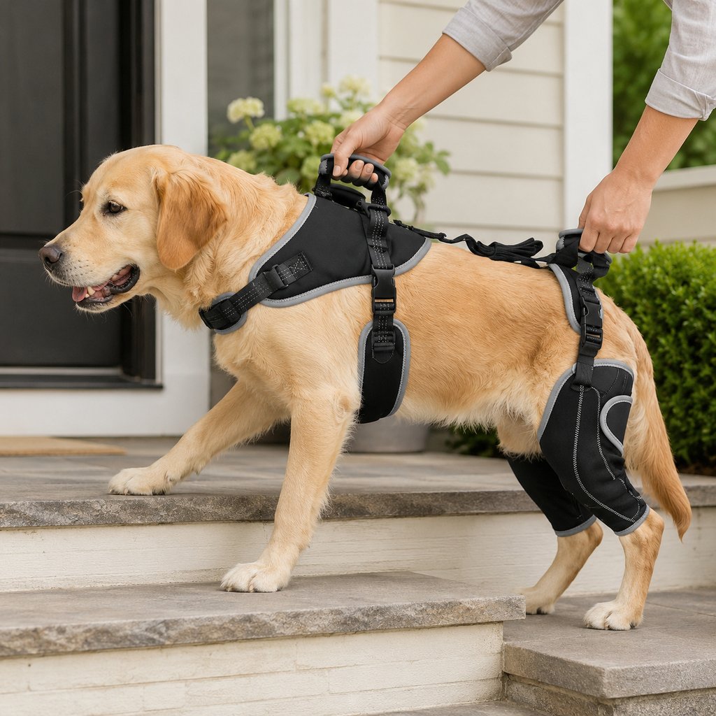 Full-Body Dog Lift Harness with Dual Rear-Leg Support - Easier Standing, Stairs & Car Entry