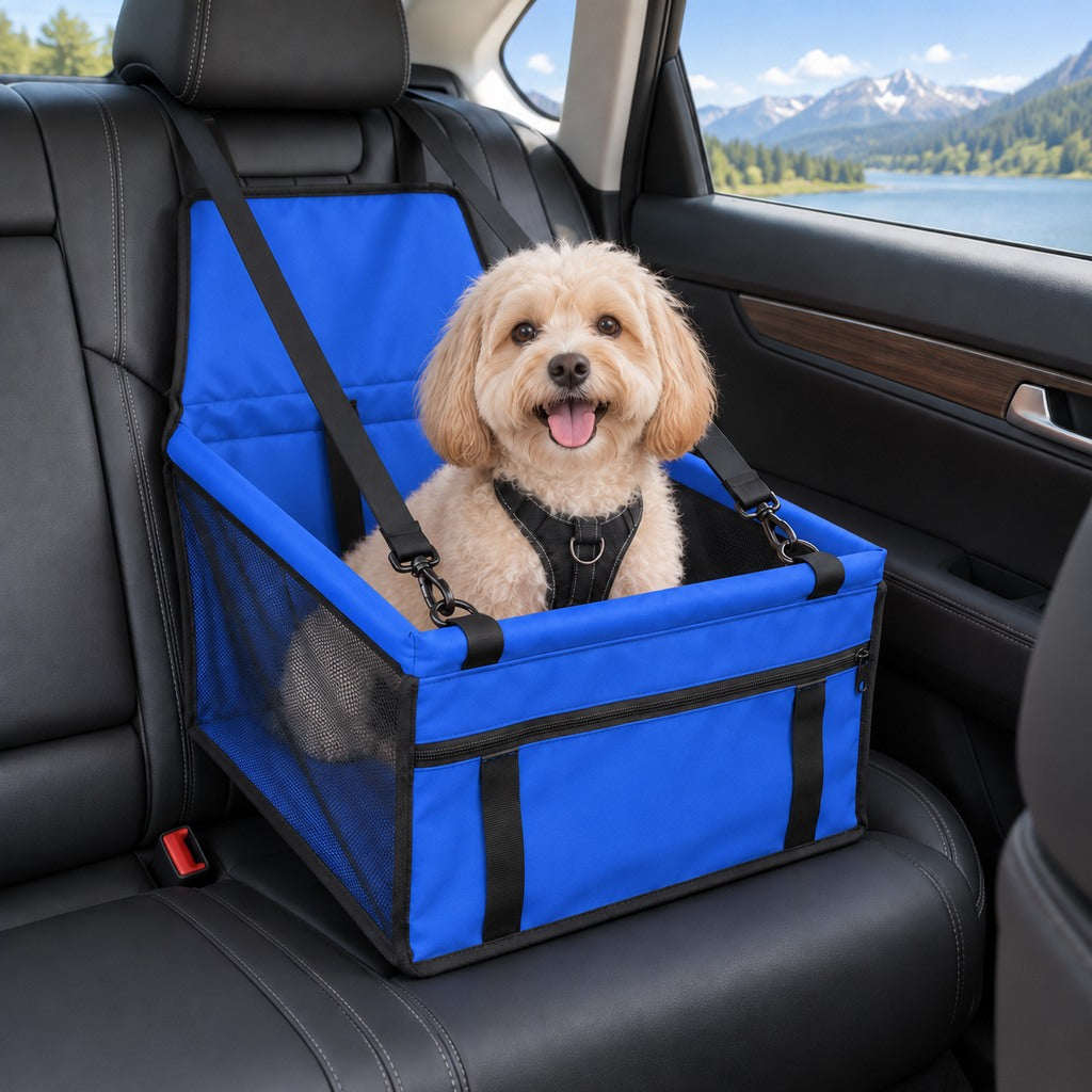 Pet Car Booster Seat for Small Dogs and Cats - Stable Travel Seat to Reduce Roaming in Front and Rear Seats