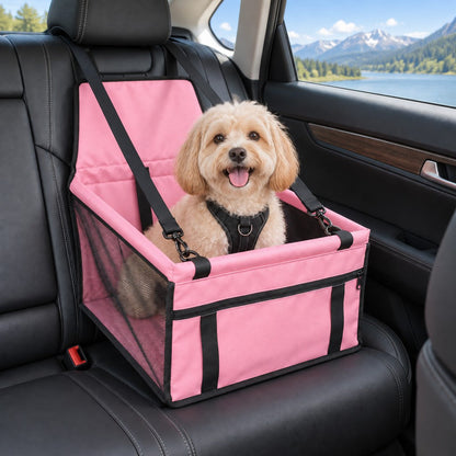 Pet Car Booster Seat for Small Dogs and Cats - Stable Travel Seat to Reduce Roaming in Front and Rear Seats