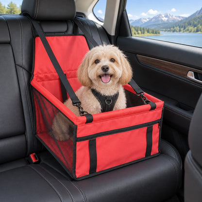 Pet Car Booster Seat for Small Dogs and Cats - Stable Travel Seat to Reduce Roaming in Front and Rear Seats