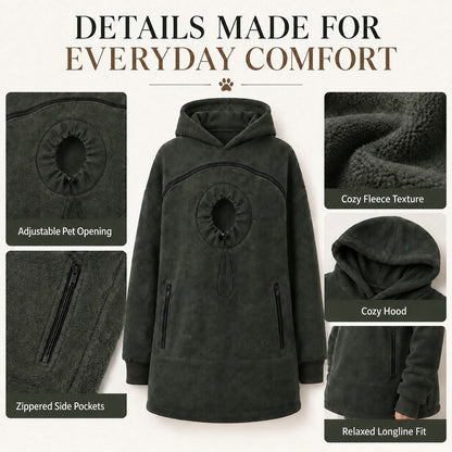 Hands-Free Pet Carrier Hoodie – Cozy Front Pouch for Cats & Small Dogs at Home & Everyday Outings