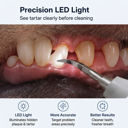 Ultrasonic Pet Dental Cleaner for Dogs & Cats – At-Home Tartar Care for Fresher Breath Between Vet Visits