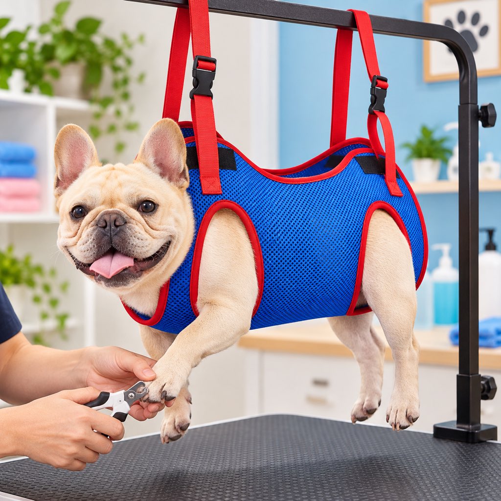Pet Grooming Hammock for Nail Trimming & Home Grooming – Helps Keep Dogs & Cats Steady