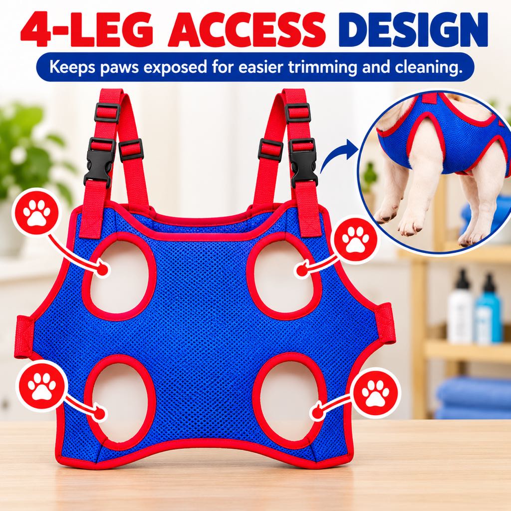 Pet Grooming Hammock for Nail Trimming & Home Grooming – Helps Keep Dogs & Cats Steady