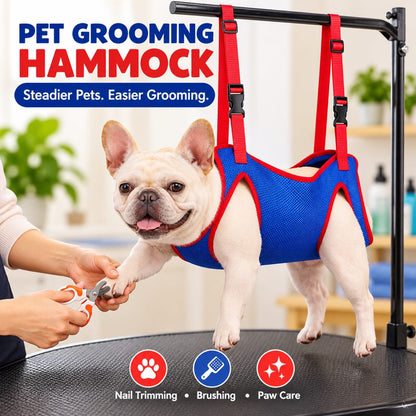Pet Grooming Hammock for Nail Trimming & Home Grooming – Helps Keep Dogs & Cats Steady