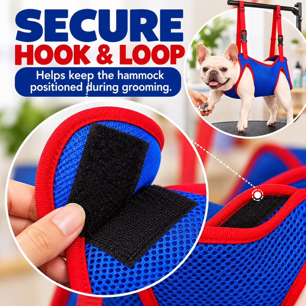 Pet Grooming Hammock for Nail Trimming & Home Grooming – Helps Keep Dogs & Cats Steady