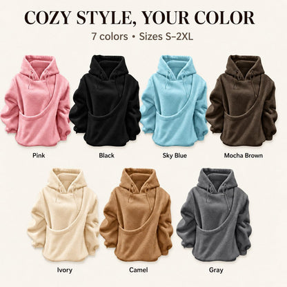 Pet Carrier Sherpa Hoodie for Small Dogs & Cats – Cozy Front Pouch Sweatshirt for Walks, Errands & Home Cuddles – Keeps Pets Warm & Close