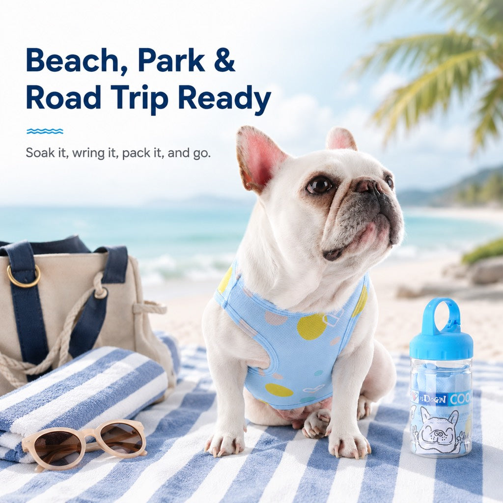 French Bulldog Cooling Vest for Hot Summer Walks