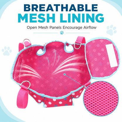 Wearable Pet Carrier Harness for Small Dogs & Cats - Hands-Free Carry for Vet Visits & Short Outings