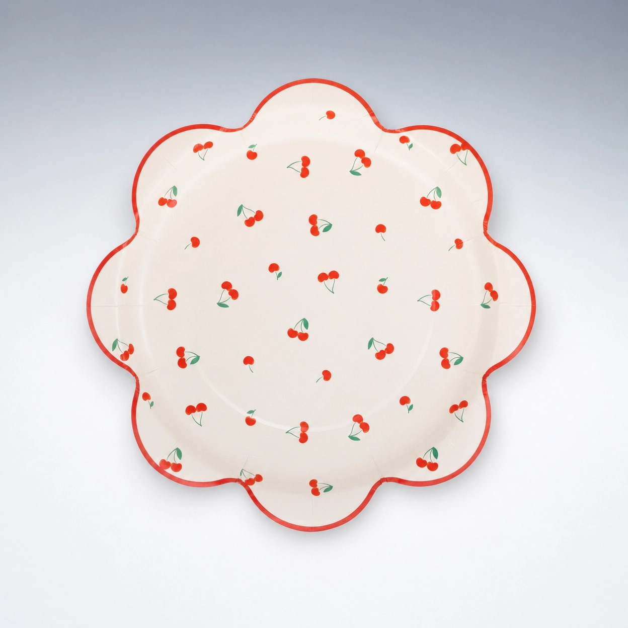 Scattered Cherry Paper Plates, 8 ct, 10 in