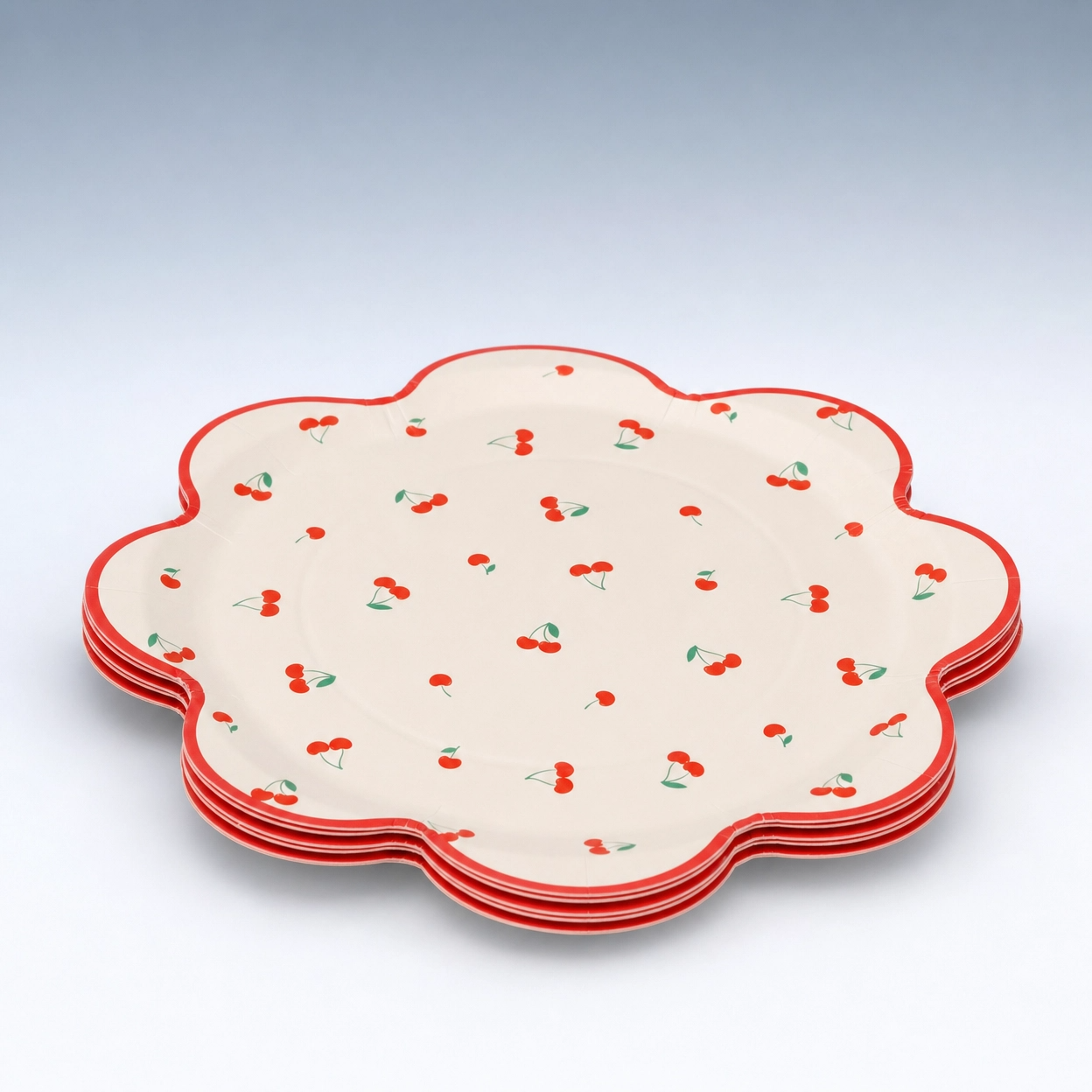 Scattered Cherry Paper Plates, 8 ct, 10 in