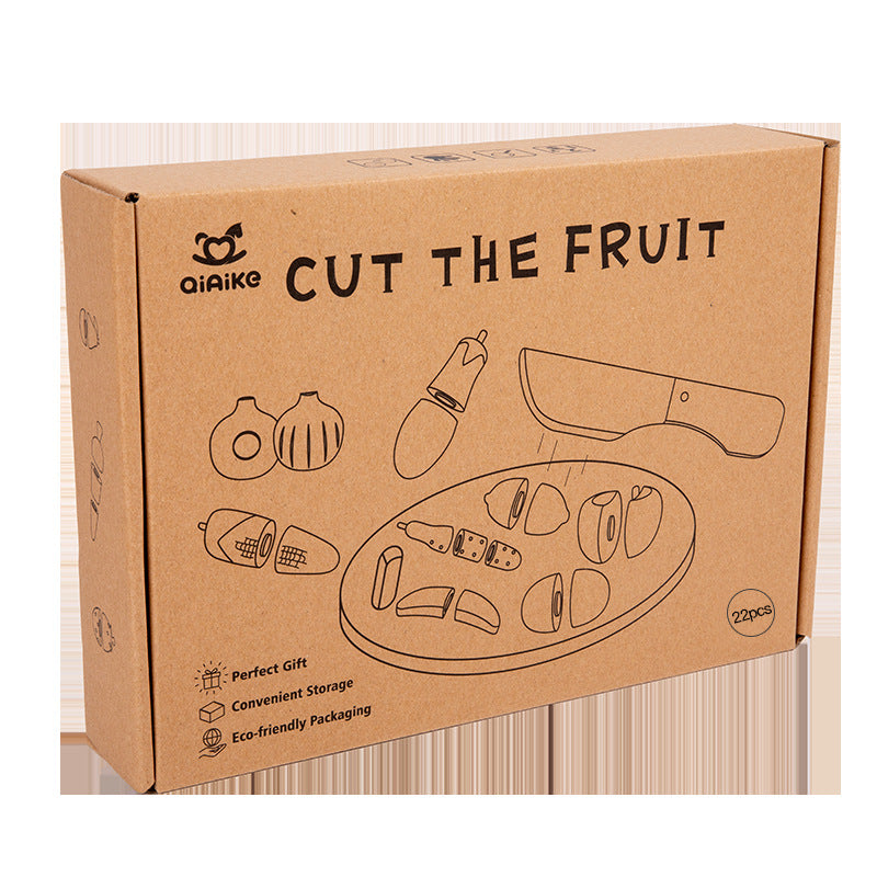 Montessori Wooden Fruit & Vegetable Cutting Play Food Set
