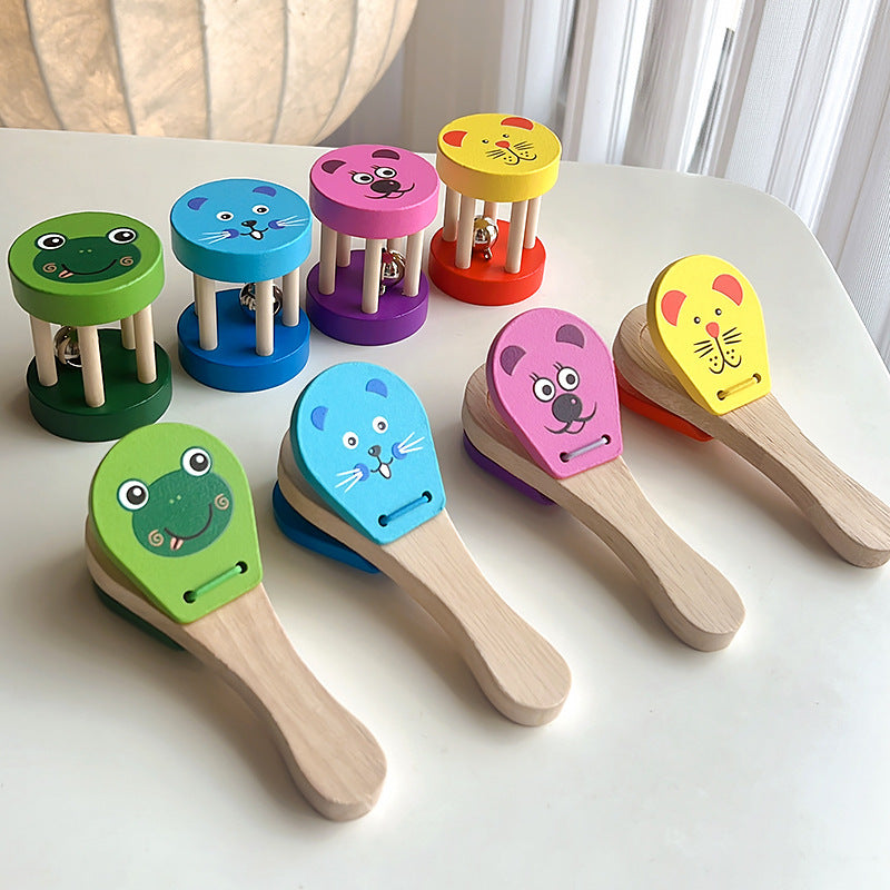 Wooden animal musical toys collection