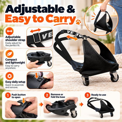 Rear Leg Pet Wheelchair for Cats & Small Dogs – Mobility Support for Weak Hind Legs & Daily Walking