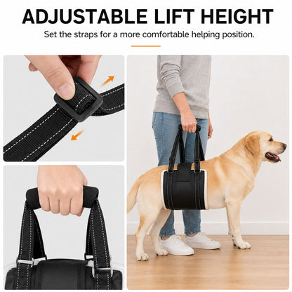 Rear Support Dog Lift Sling for Senior Dogs - Soft Adjustable Hind-Leg Assistance for Stairs, Cars & Potty Breaks