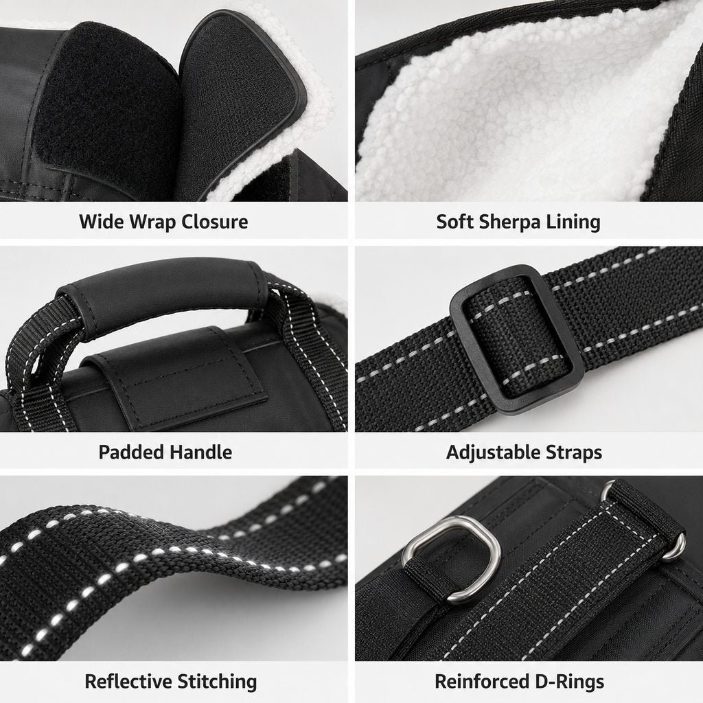 Rear Support Dog Lift Sling for Senior Dogs - Soft Adjustable Hind-Leg Assistance for Stairs, Cars & Potty Breaks