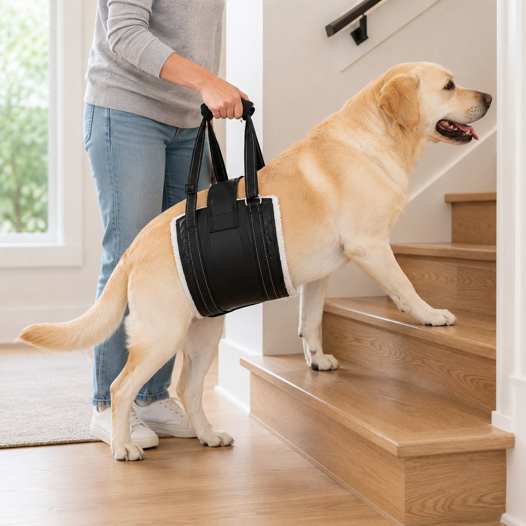 Rear Support Dog Lift Sling for Senior Dogs - Soft Adjustable Hind-Leg Assistance for Stairs, Cars & Potty Breaks