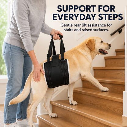 Rear Support Dog Lift Sling for Senior Dogs - Soft Adjustable Hind-Leg Assistance for Stairs, Cars & Potty Breaks