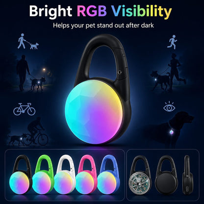 Rechargeable Clip-On LED Dog Safety Light for Night Walks - Keeps Pets Visible During Evening Walks, Jogging & Outdoor Adventures