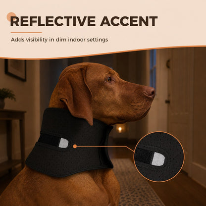 Adjustable Dog Neck Support Brace for At-Home Rest - Breathable Structured Wrap for Added Stability
