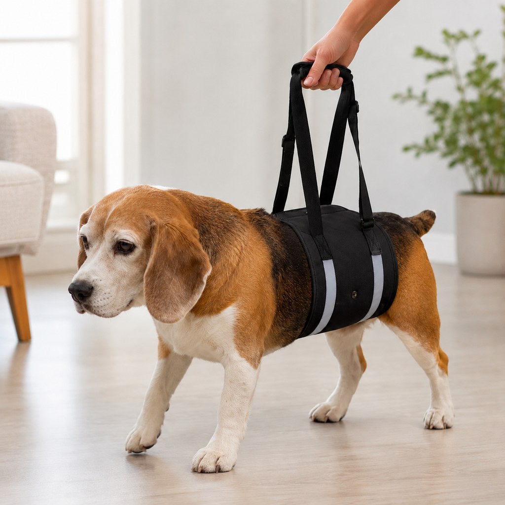 Reflective Dog Lift Support Sling - Belly Assist for Dogs with Limited Mobility on Stairs, Walks & Car Entry