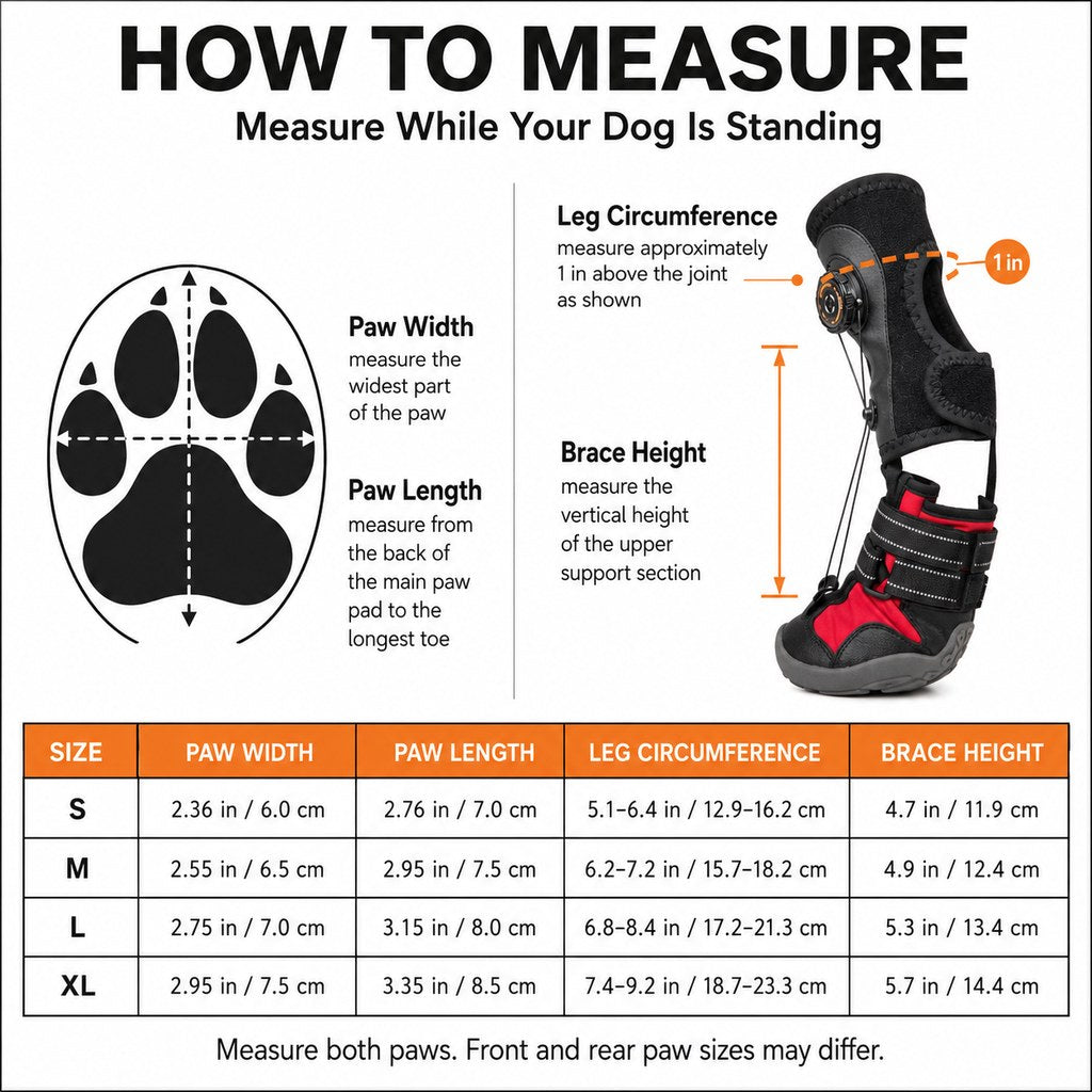 Adjustable Tension-Dial Dog Paw-Lift Support Boots – For Indoor Floors & Outdoor Walks, Paw Dragging & Scuffing Support