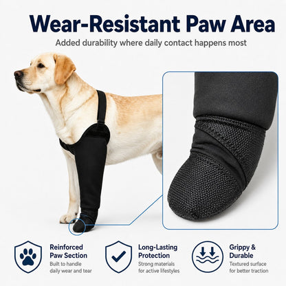 Dog Front Leg Protective Sleeve for Recovery & Walks - Helps Reduce Licking