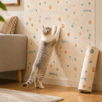 Self-Adhesive Cat Scratch Mat for Wall & Furniture Protection – Cuttable Cat Scratching Pad for Sofa, Door, Bedside & Home Surfaces