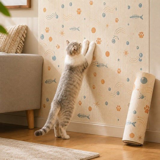 Self-Adhesive Cat Scratch Mat for Wall & Furniture Protection – Cuttable Cat Scratching Pad for Sofa, Door, Bedside & Home Surfaces