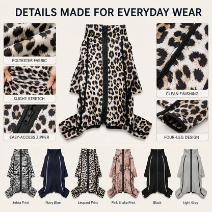 Four-Leg Full-Body Dog Jumpsuit for Home & Outdoor Wear – Helps Contain Loose Fur & Everyday Dirt