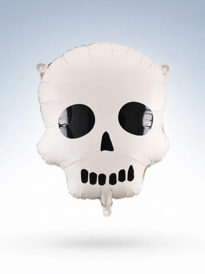 Skull Shape Foil Balloon, 18 x 21 in Before Inflation