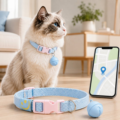 Smart Pet Tracker Bell Collar for Cats & Small Dogs - Find Hiding Pets Faster at Home, in the Yard & on Daily Walks