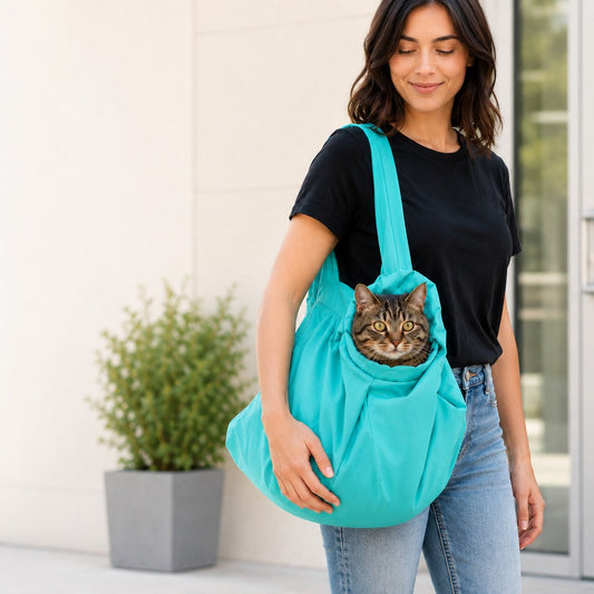 Soft Cat Carrier Grooming Bag for Vet Visits &Nail Trims - Helps Reduce Scratching During Routine Care