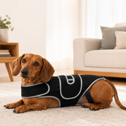SpineGuard Dog Back Support Vest for Dachshunds & Corgis - Adjustable Spinal Support Brace for Senior Dogs, Recovery Days & Gentle Walks