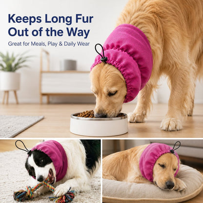 Water-Activated Dog Cooling Snood for Summer Walks - Lightweight Neck & Ear Cooler for Hot Weather, Beach Days & Long-Fur Dogs
