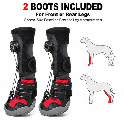 Adjustable Tension-Dial Dog Paw-Lift Support Boots – For Indoor Floors & Outdoor Walks, Paw Dragging & Scuffing Support