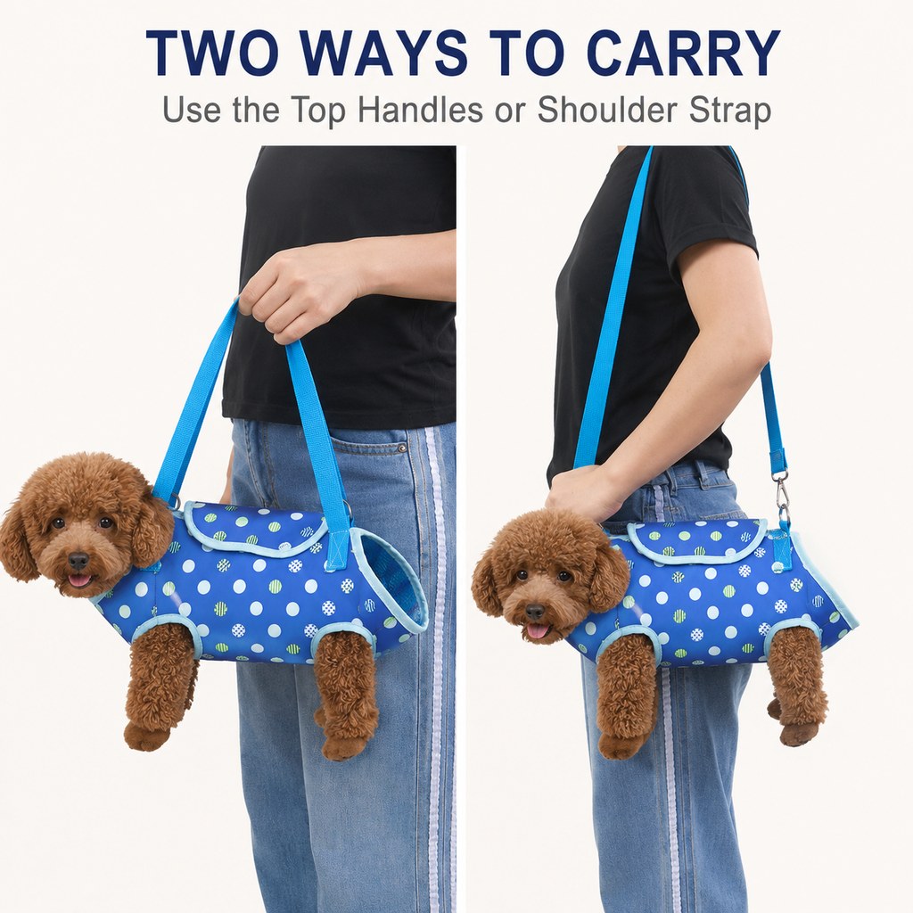 Wearable Pet Carrier Harness for Small Dogs & Cats - Hands-Free Carry for Vet Visits & Short Outings