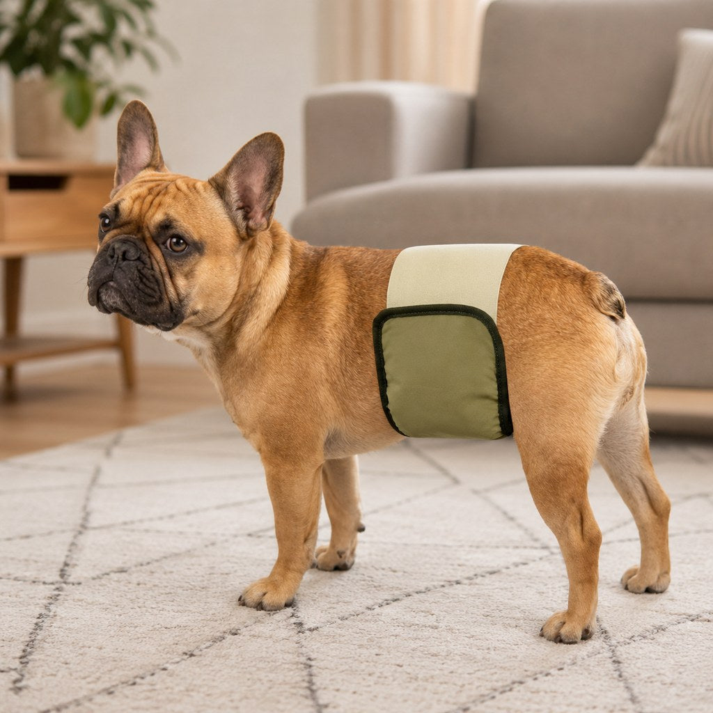 3-Pack Washable Male Dog Belly Bands for Indoor Marking & Senior Dribbles - Reusable Dog Diaper Wraps to Protect Floors & Furniture