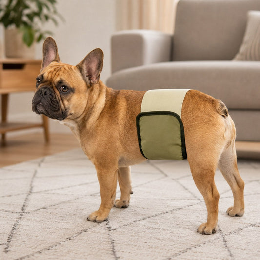 3-Pack Washable Male Dog Belly Bands for Indoor Marking & Senior Dribbles - Reusable Dog Diaper Wraps to Protect Floors & Furniture