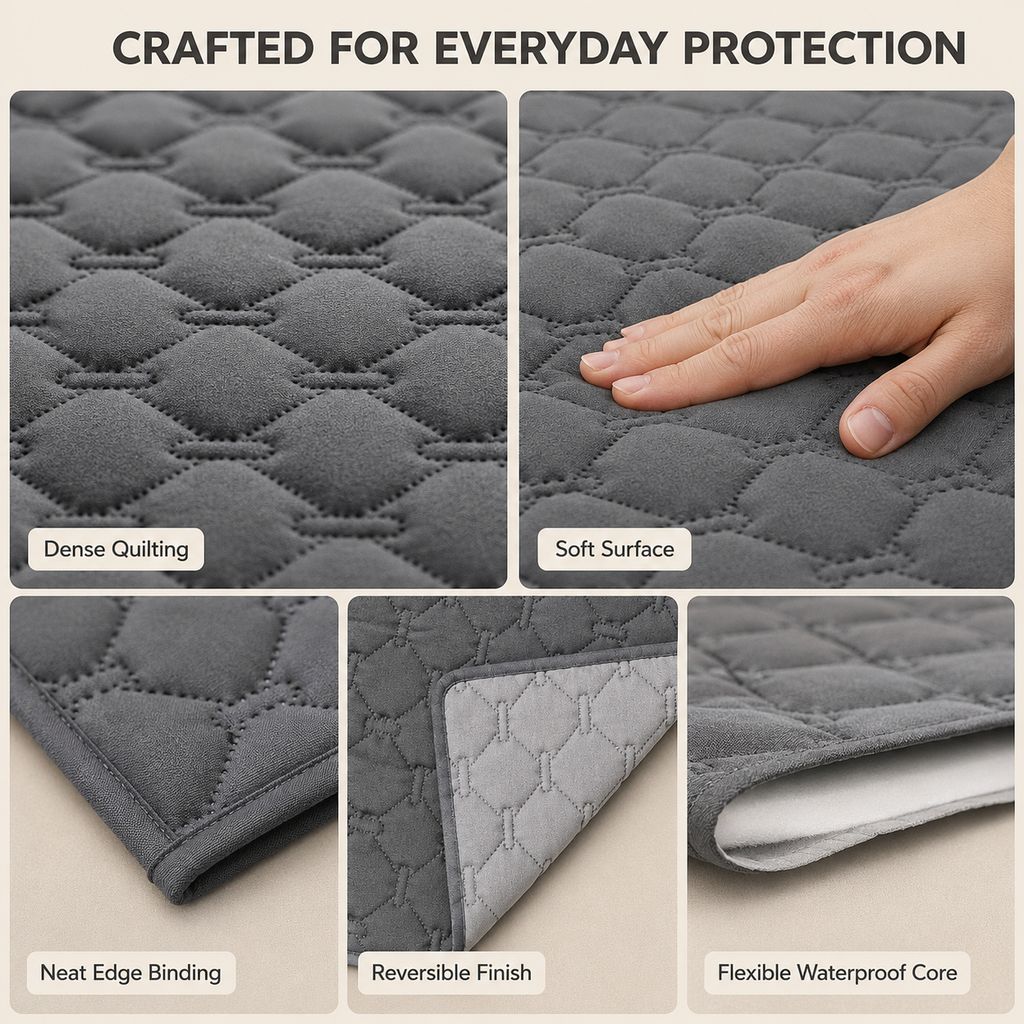 Waterproof Pet Sofa Protector Cover for Dogs & Cats - Quilted Furniture Cover for Couch, Bed & Car Seat Protection